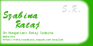 szabina rataj business card